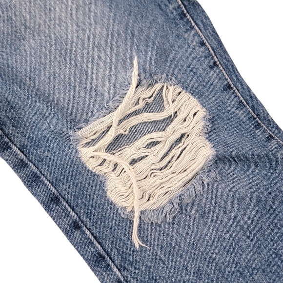 Good American Vintage Straight Leg Distressed Blue Jeans Womens Size 4/27 NWT - Picture 6 of 15